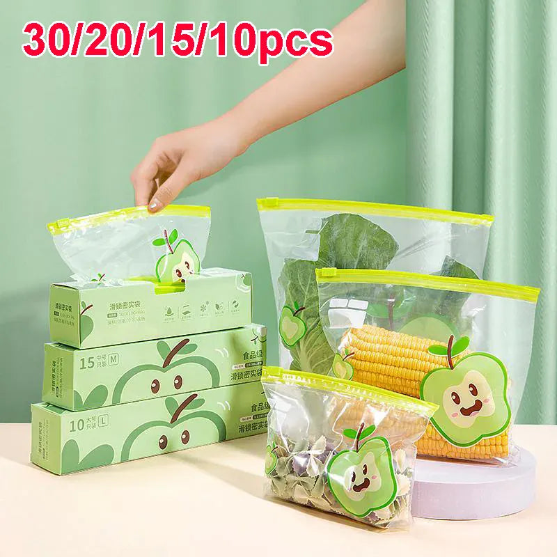 Sachets Zip Alimentaires Hermétiques Réutilisables - Lot de 15 à 30 ssr