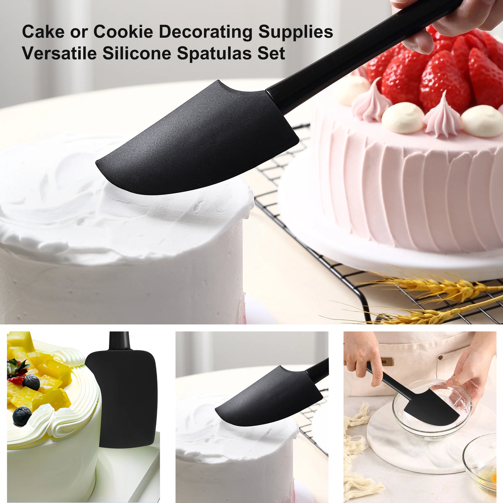 Set Spatules Silicone 5 pièces | Résistantes aux hautes températures