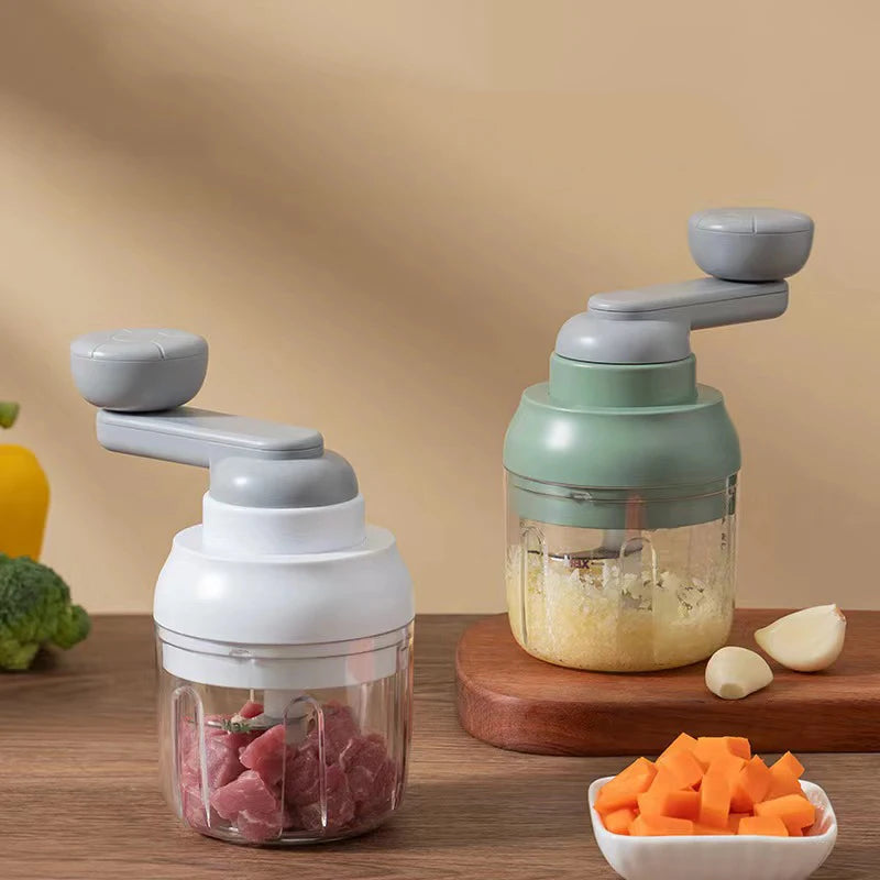 Mini-Hachoir Manuel 250ml pour Ail Légumes et Viande