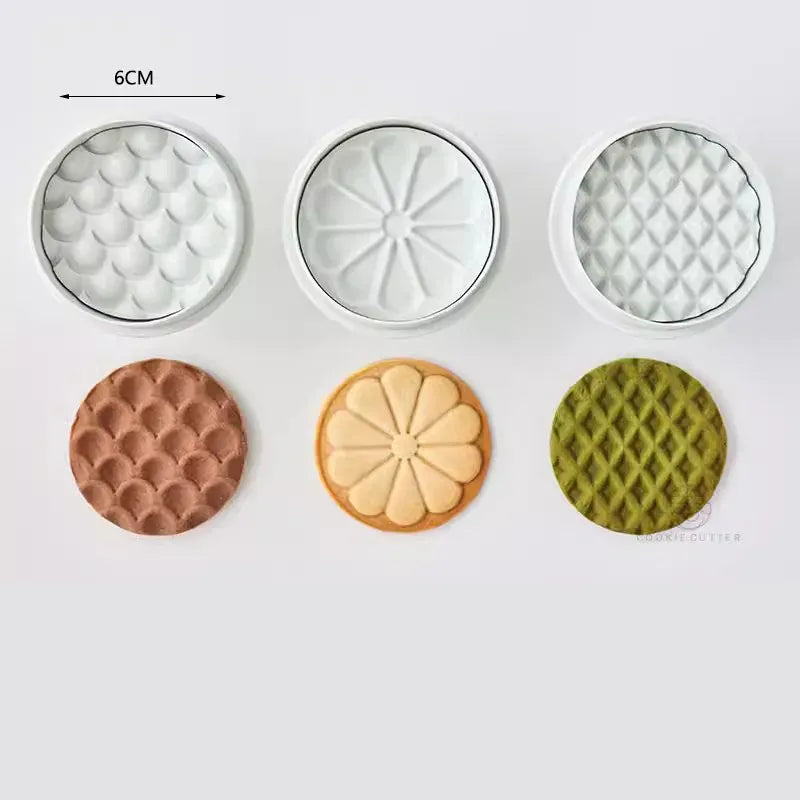 Emporte-pièce en silicone pour biscuits en forme de fleur - 3 pièces emportepieces