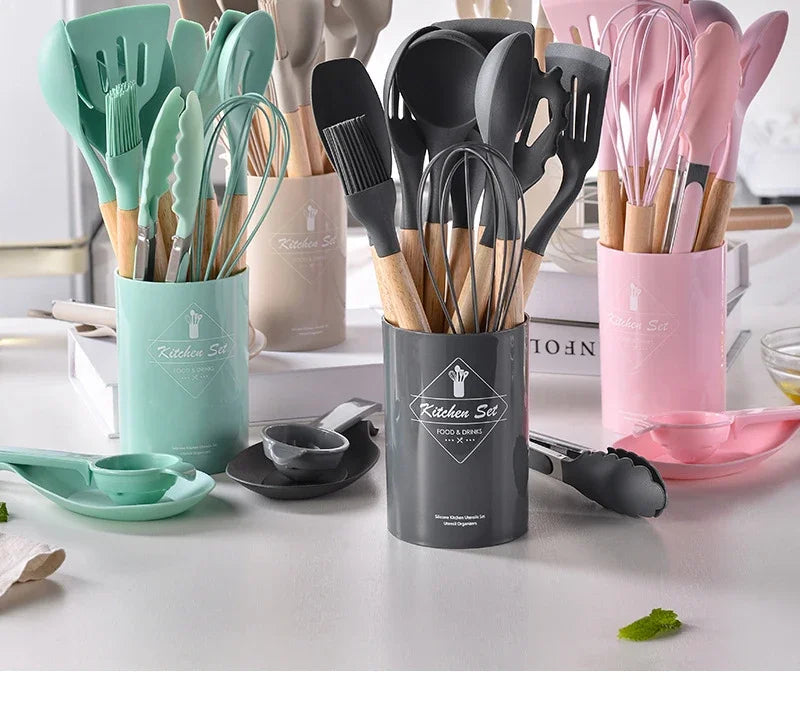 set de cuisson en silicone pour casseroles et poêles