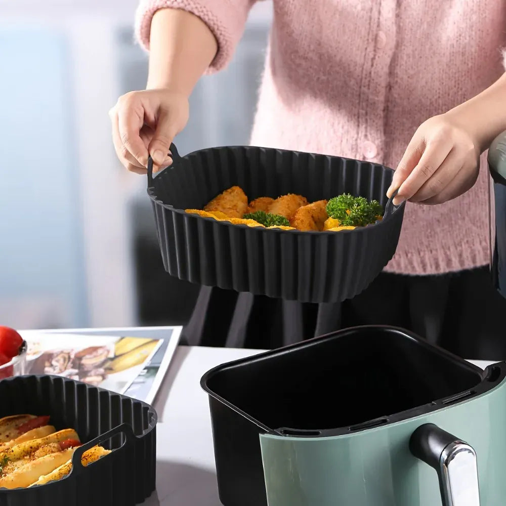 Moule Silicone Air Fryer Réutilisable Carré 4-7QT - Lot de 1 Pièce Air Fryer