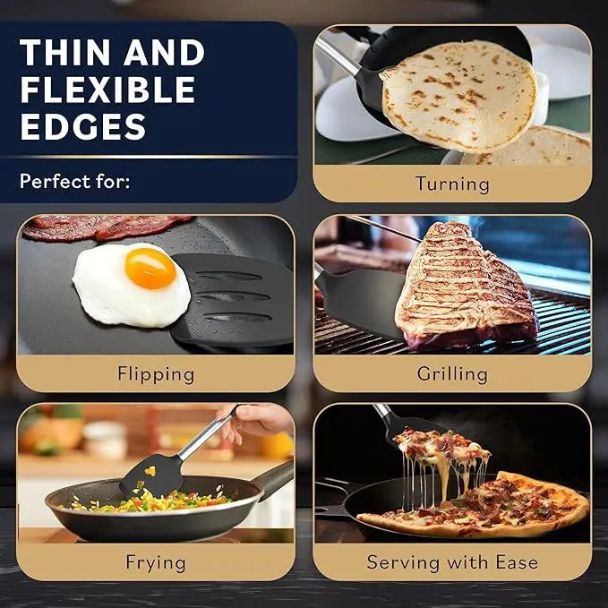 spatules colorées en silicone pour cuisiner