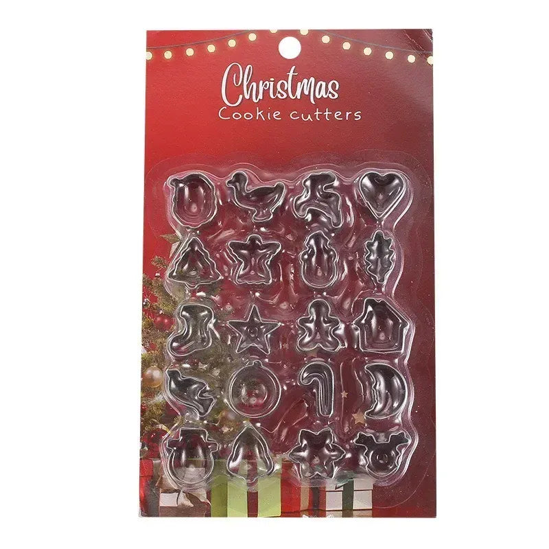 Set de 20 Emporte-pièces en Acier Inoxydable - Motifs de Noël emportepieces
