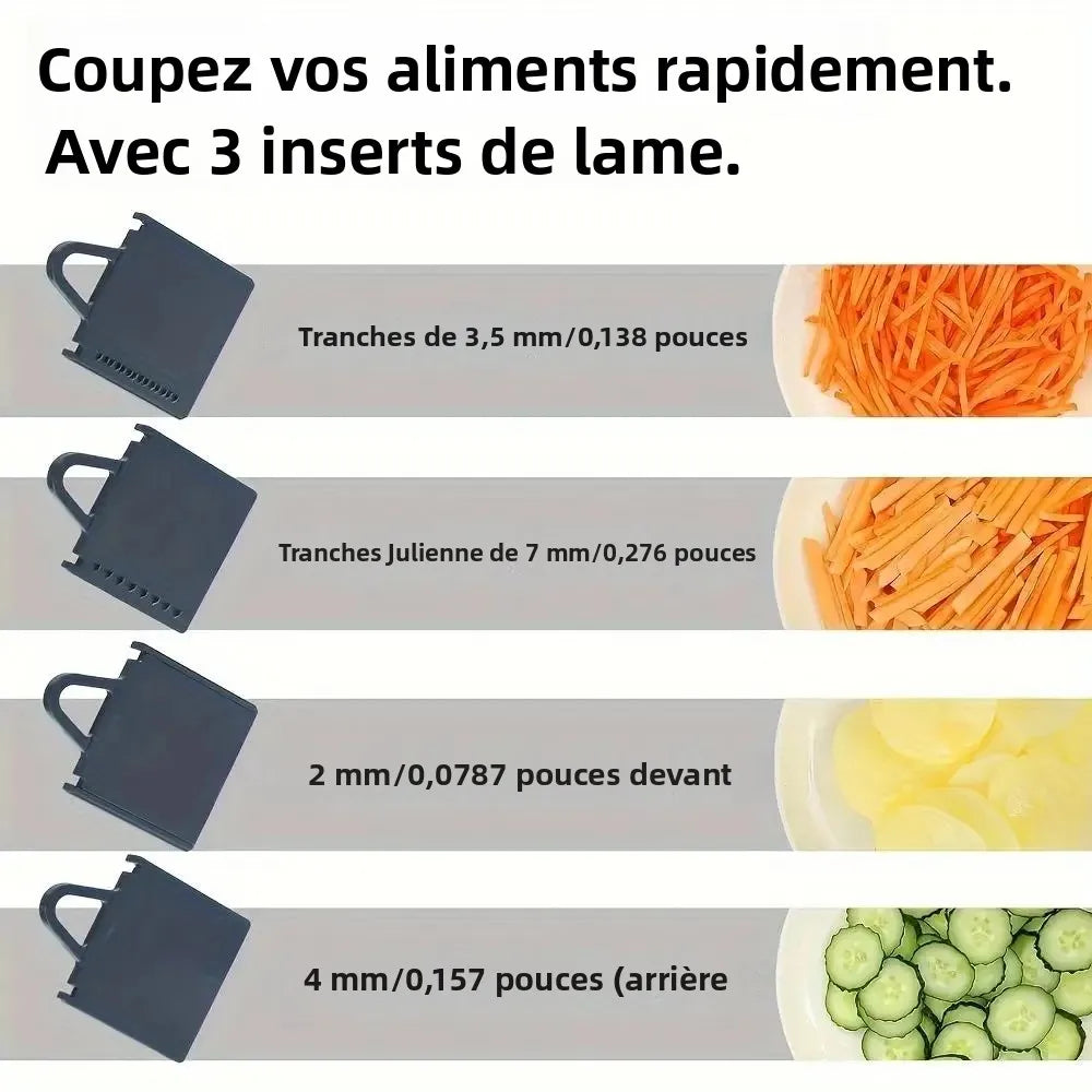 mandoline à légumes avec réglage d'épaisseur