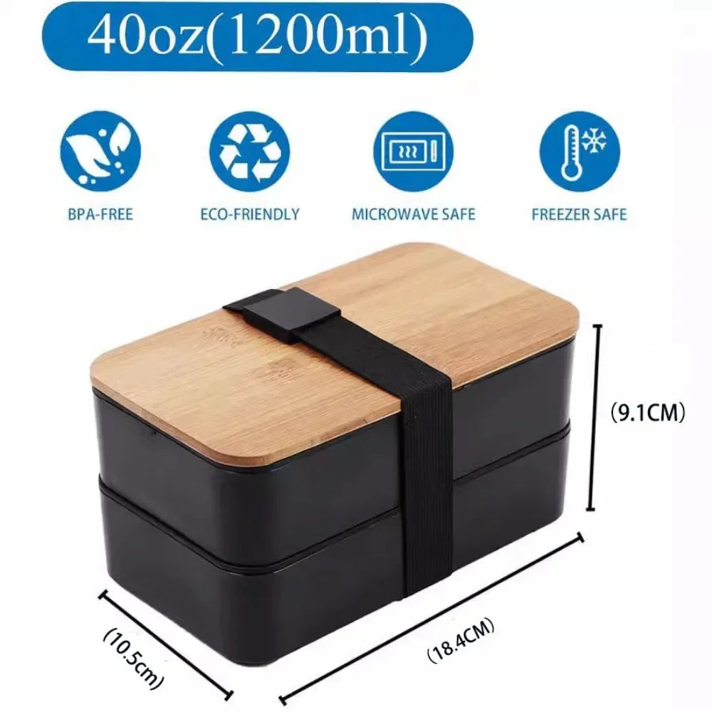 bento à deux niveaux pour repas complets