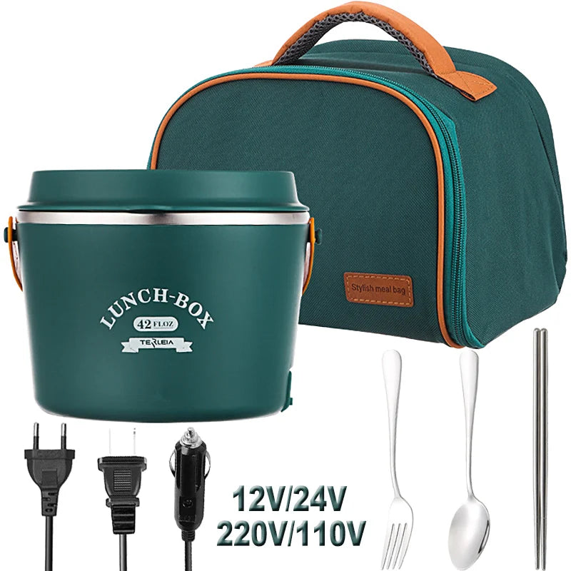 Lunch Box Chauffante Inox 12L 80W Portable 12V24V220V