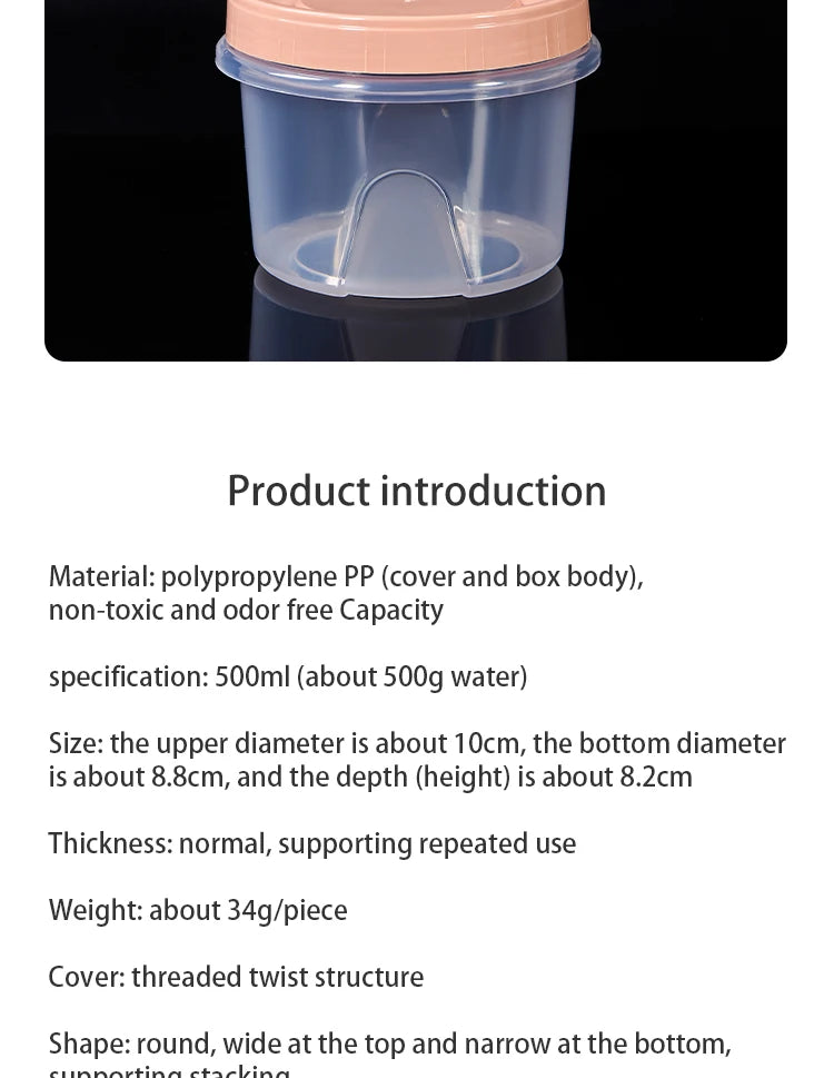 Boîte de Rangement Frigo Hermétique 500ml | 8 Pièces Empilables