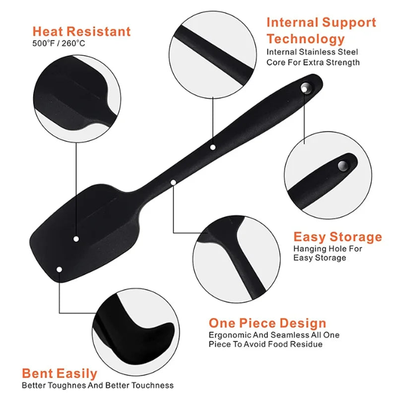 spatule en silicone flexible pour pâtisserie