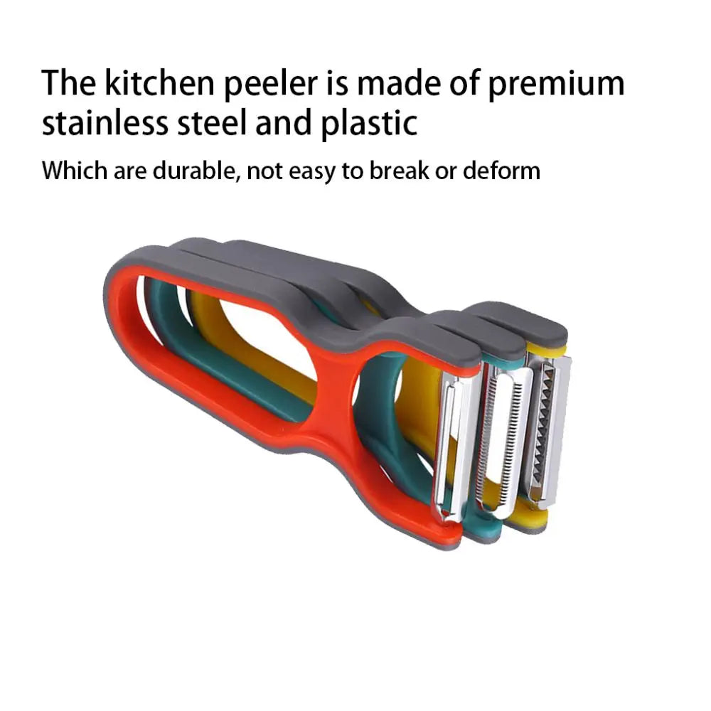 Eplucheur Multi-fonction Acier Inoxydable | Lot de 3 Outils Cuisine