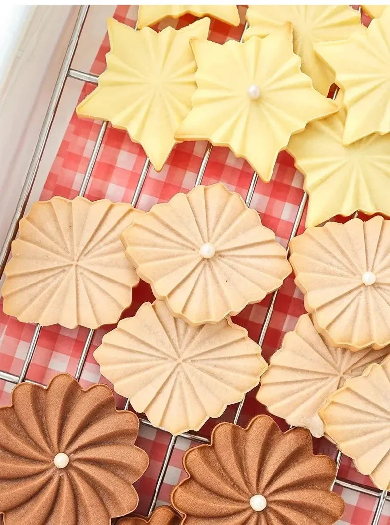 Emporte-pièce en silicone pour biscuits en forme de fleur - 3 pièces emportepieces