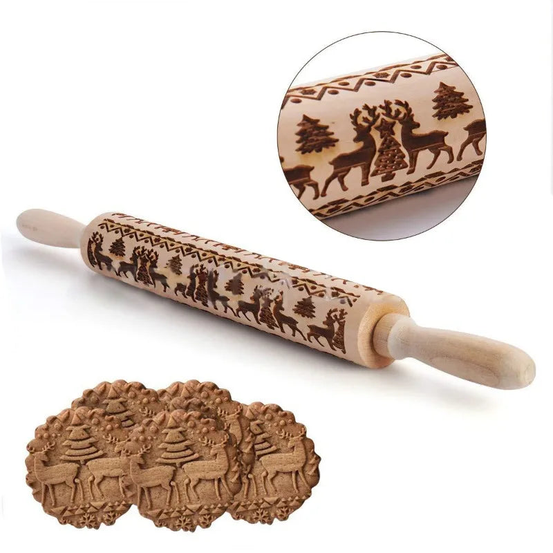 accessoire pâtisserie en bois rétro