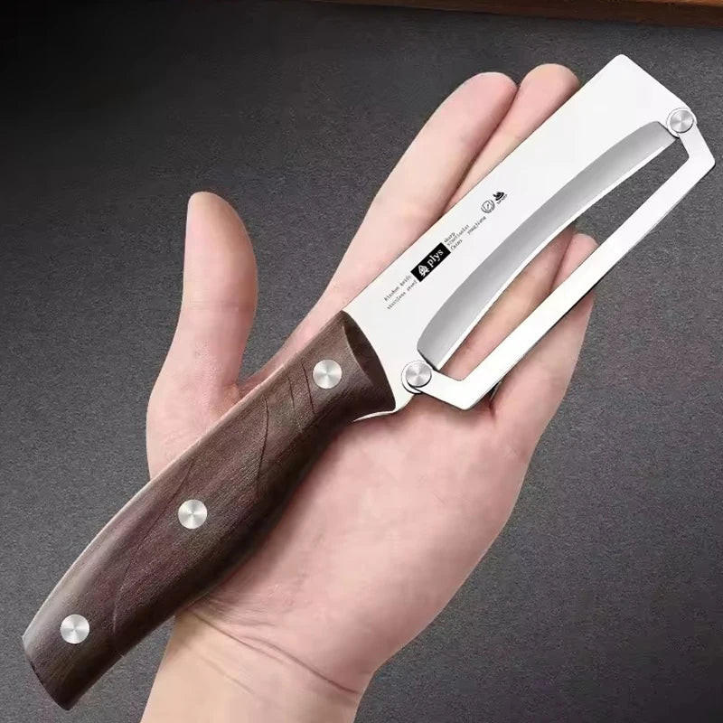éplucheur ergonomique avec poignée en bois
