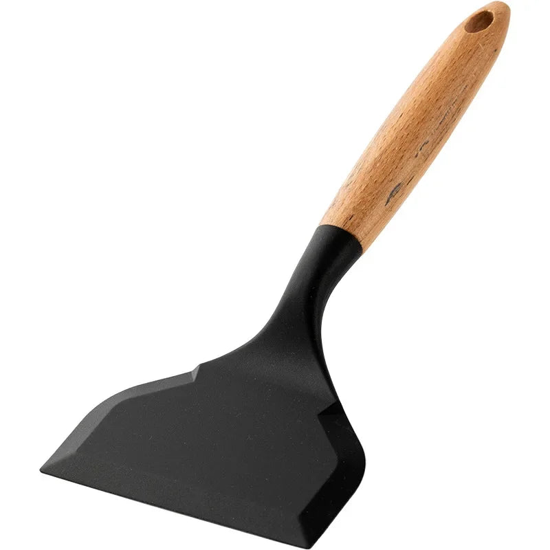 Spatule Silicone Large Résistante à la Chaleur pour Crêpes et Omelettes