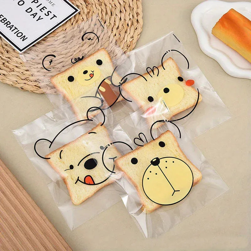 Sachets OPP Auto-adhésifs Animaux - Lot de 100 pièces 10x15 cm