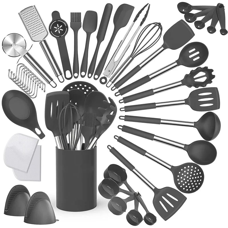 outils de cuisine résistants à la chaleur en inox