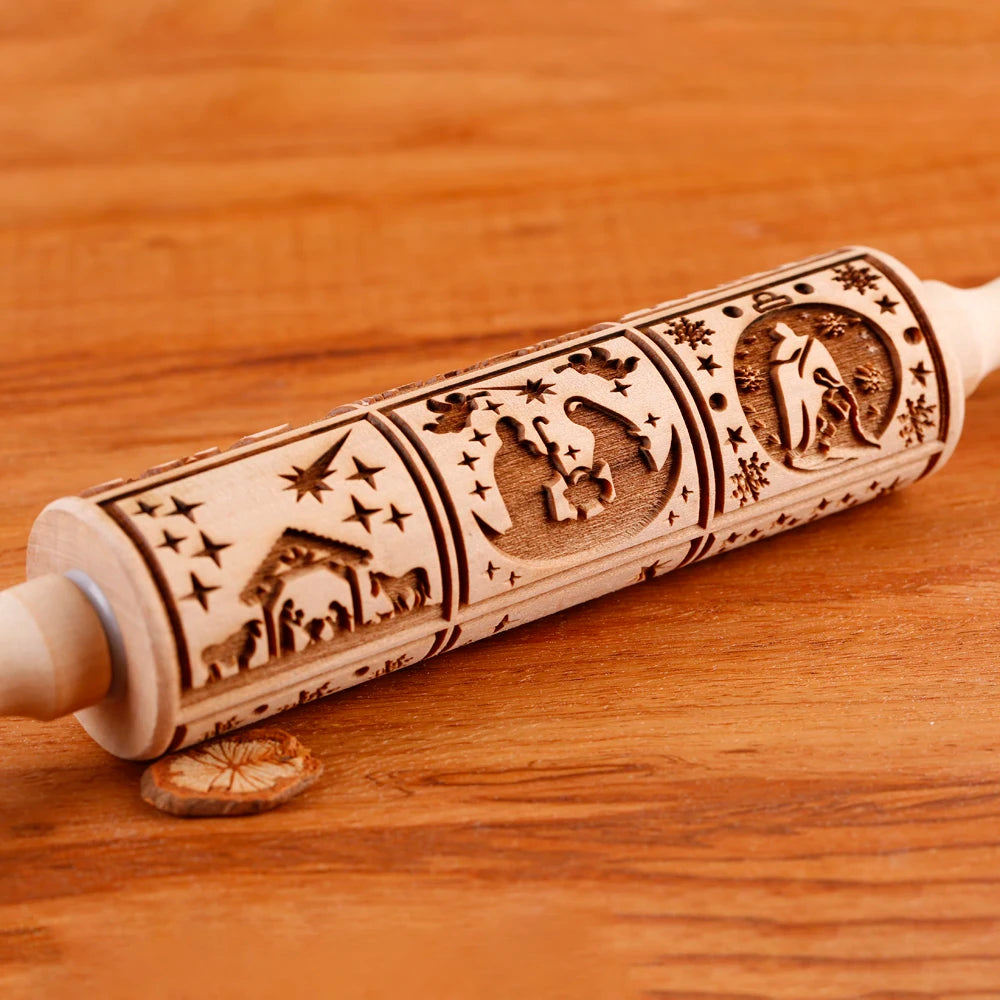 outil en bois pour réaliser des biscuits décorés