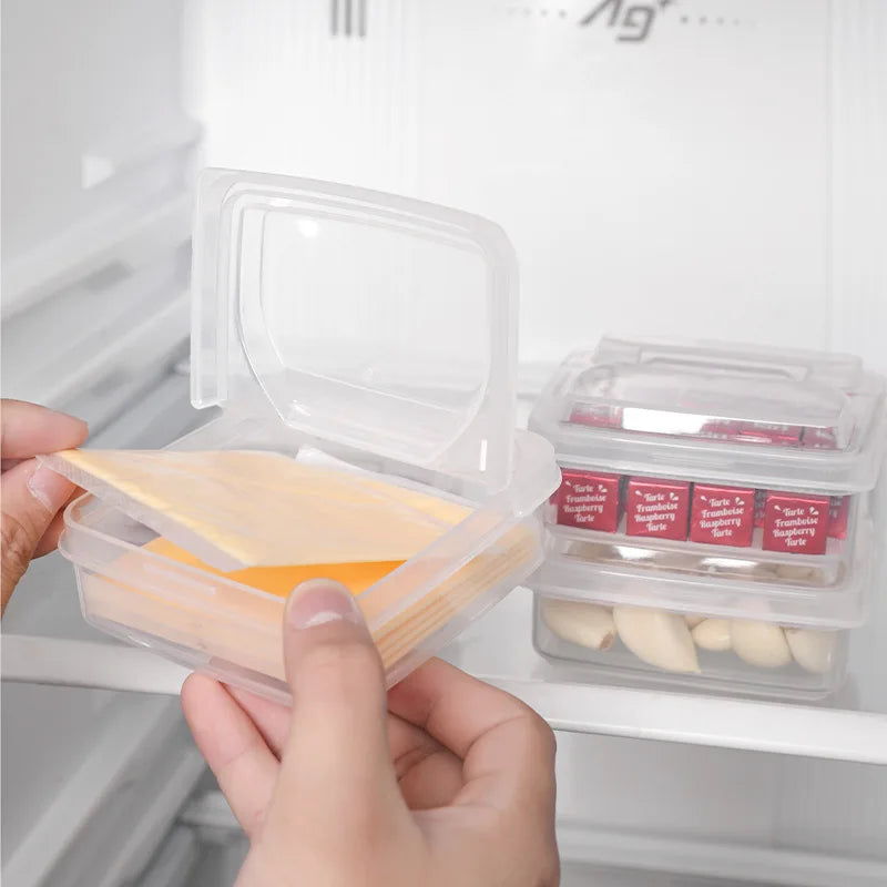 Boîte de Rangement Frigo Hermétique pour Fromage et Épices 350ml