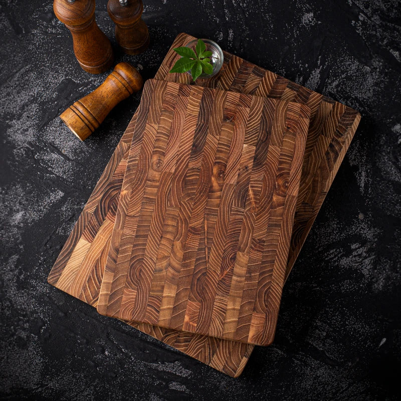 Planche à Découper en Bois de Teck Massif – 2 Tailles (34×22 cm ou 42×30 cm)