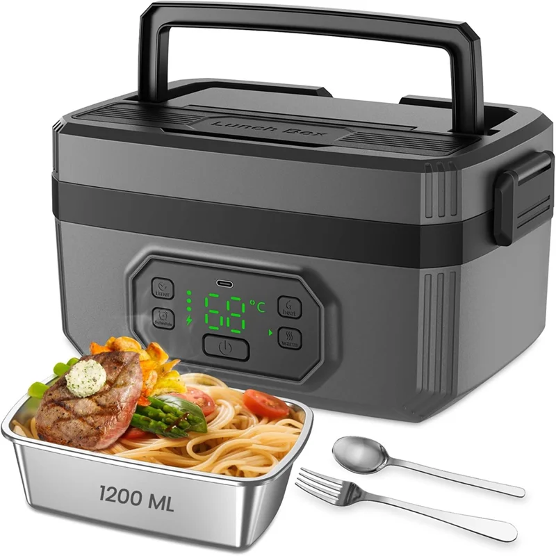 Lunch Box Chauffante 25L Électrique 60W Inox 304 Portable