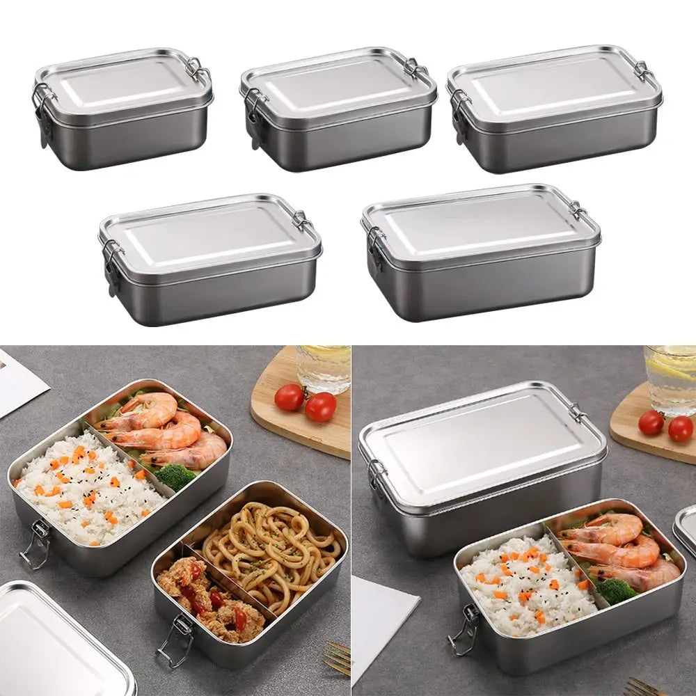Bento Inox 304 Grande Capacité 15L Étanche pour Déjeuner