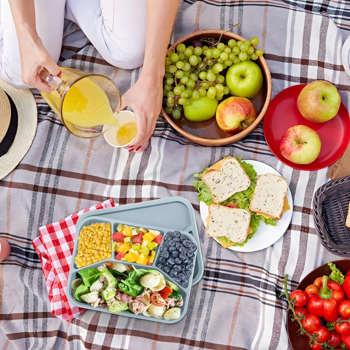 bento ergonomique en silicone pour lunchs