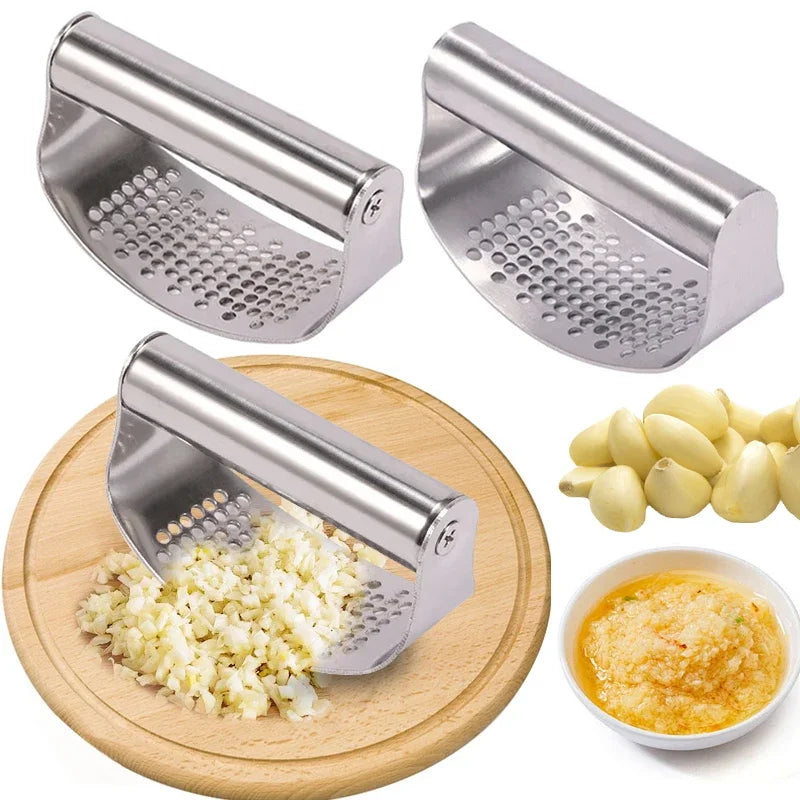 Presse-Ail Inox Manuel avec Presse-Gingembre et Rocker