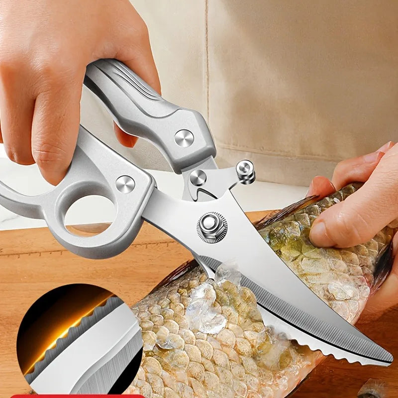ciseaux ergonomiques de cuisine en inox