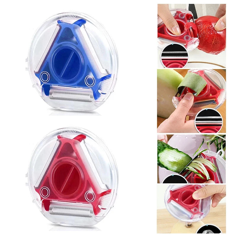 Éplucheur Multifonction en Acier Inoxydable | Lot de 3 Outils de Cuisine