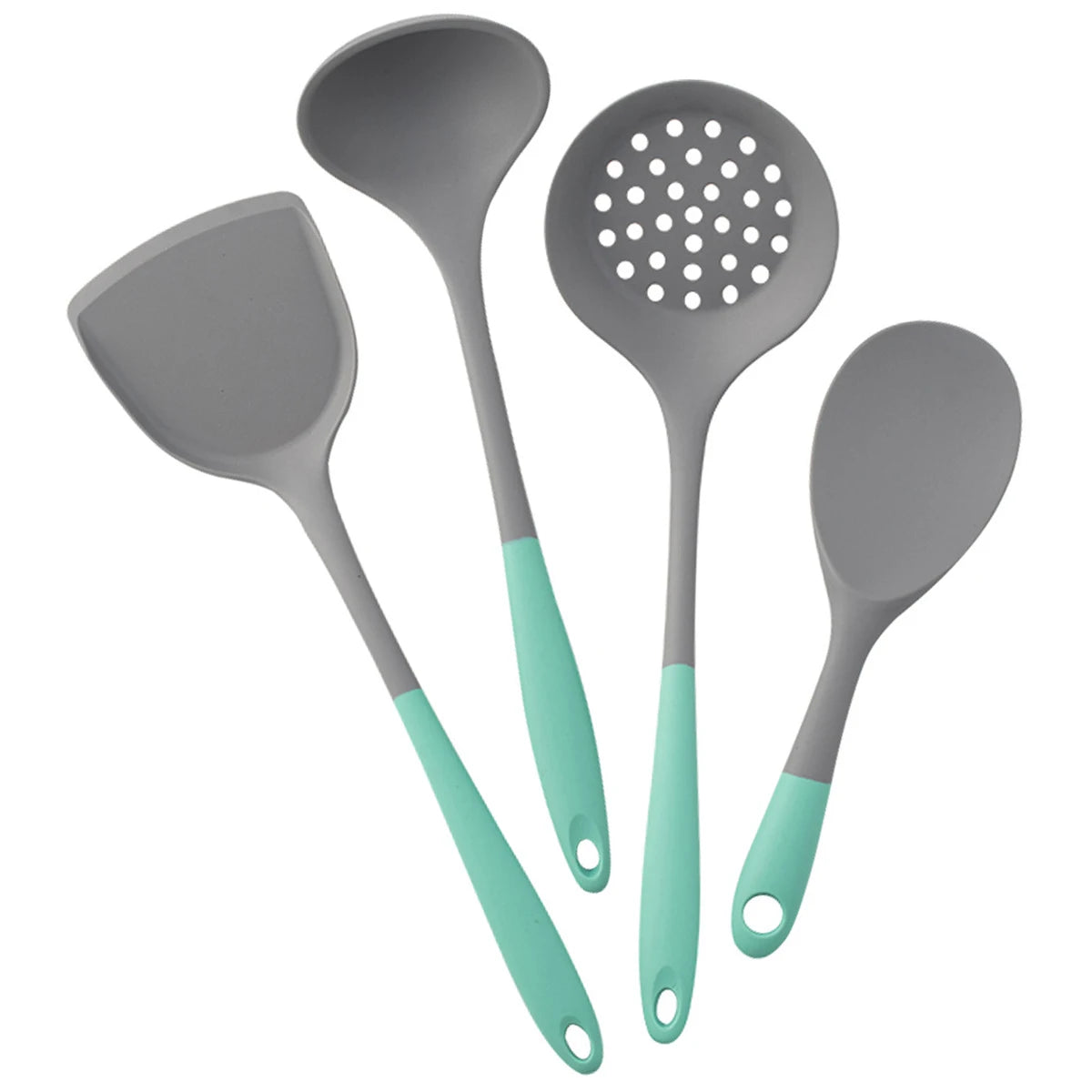 ustensiles de cuisine en silicone colorés