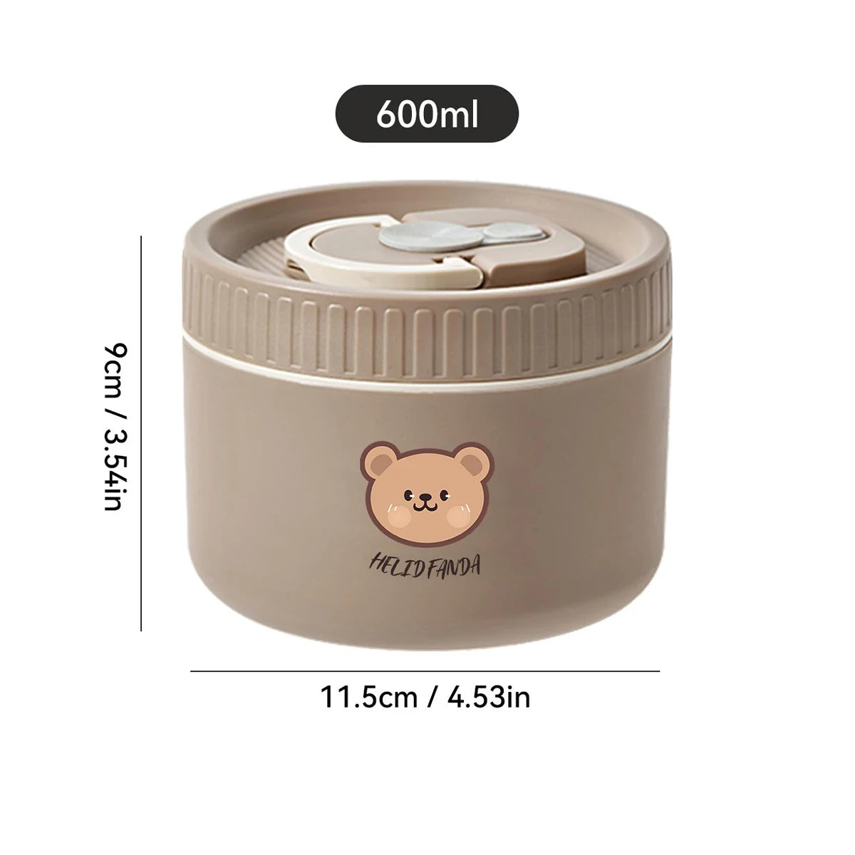 Ensemble de 4 Lunchbox cylindriques isothermes pour enfants (2 litres)