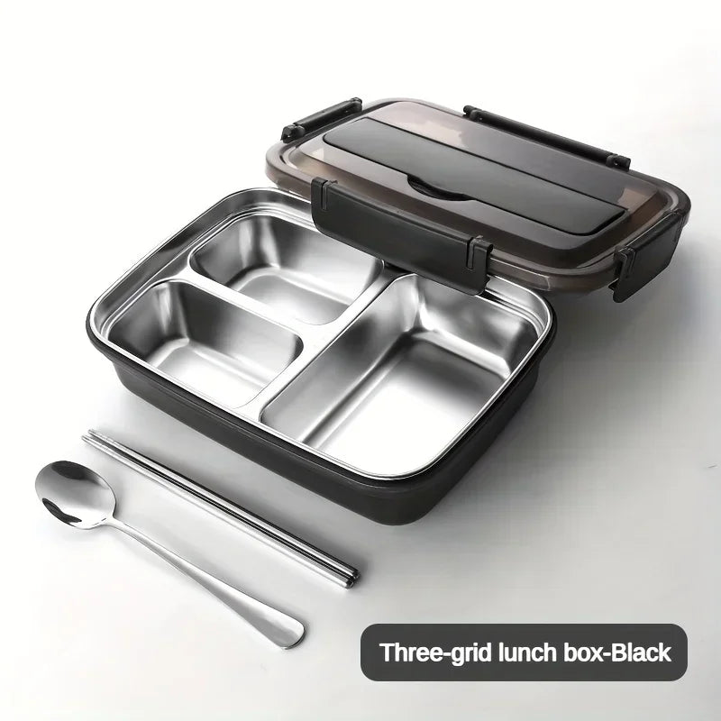 Bento Inox 3 Compartiments | Boîte Durable et Étanche 1,2L