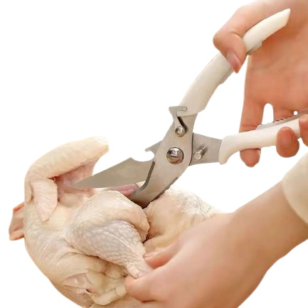 Ciseaux de cuisine inox multifonctions pour découpe viande et légumes