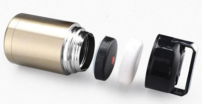 Thermos Alimentaire Inox — Isotherme 24h avec Pochette et Couverts