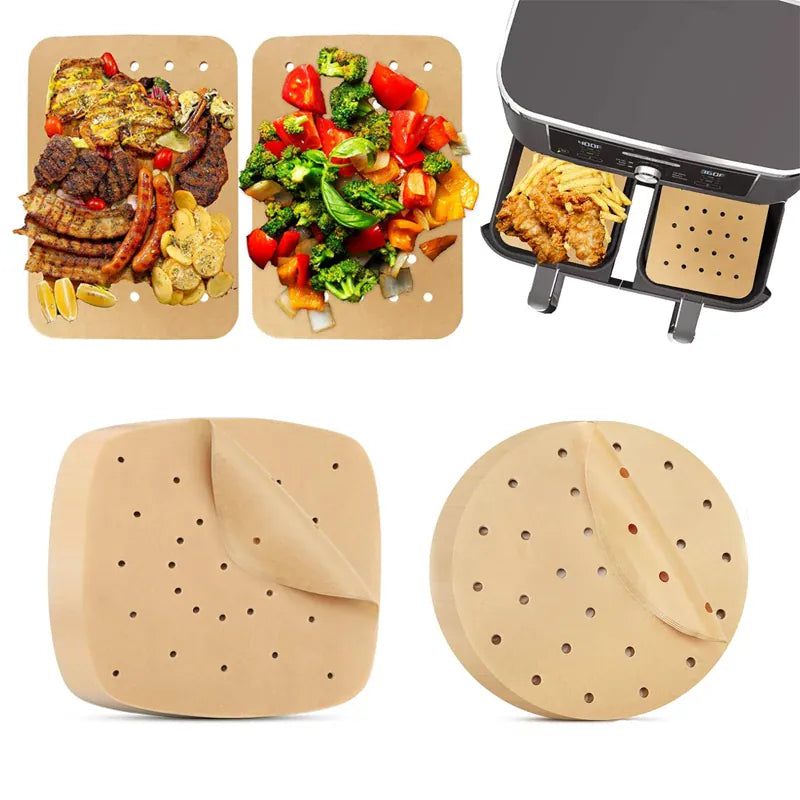 Papier Cuisson Air Fryer Jetable Antiadhésif Lot de 100 Pièces Air Fryer
