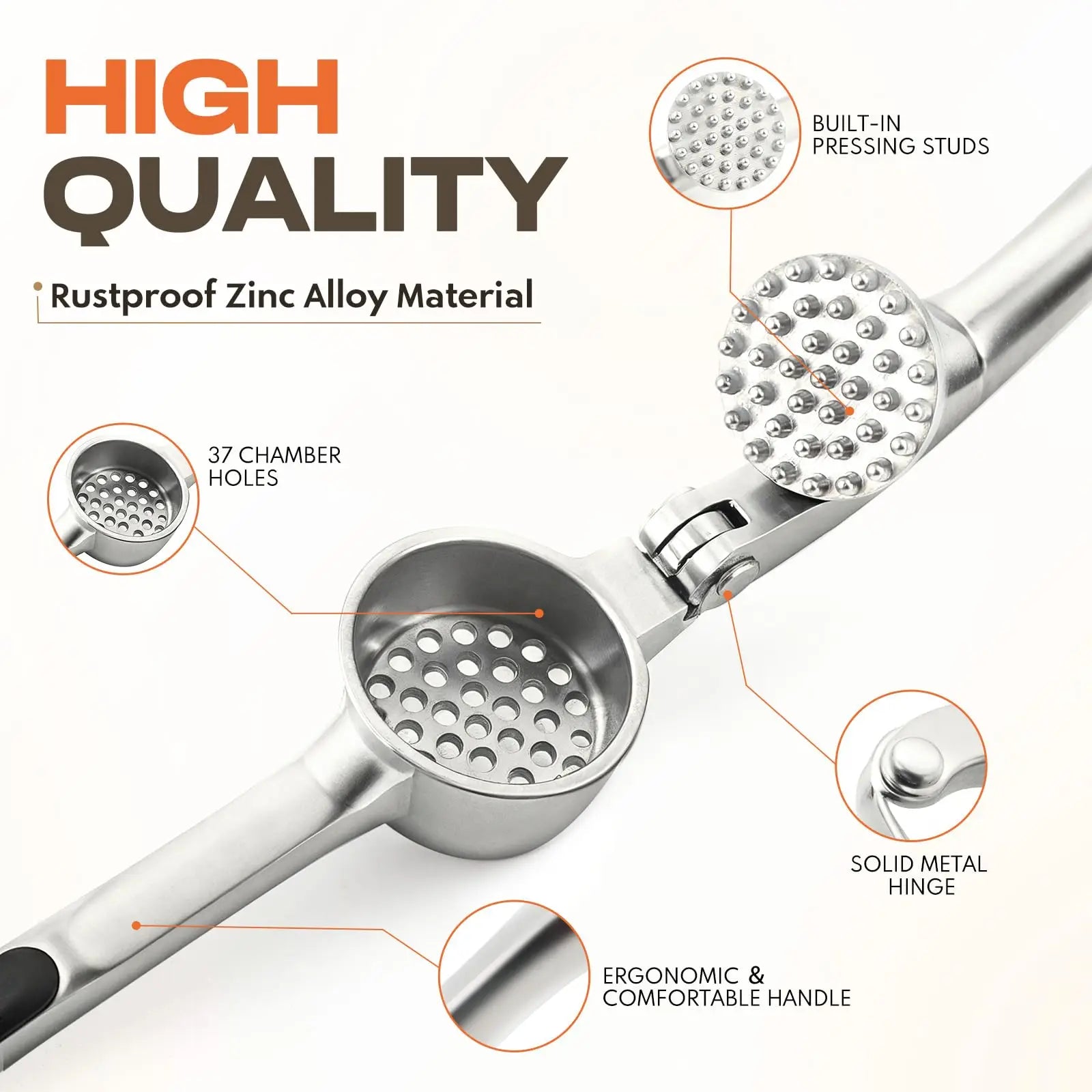 éplucheur à ail en inox