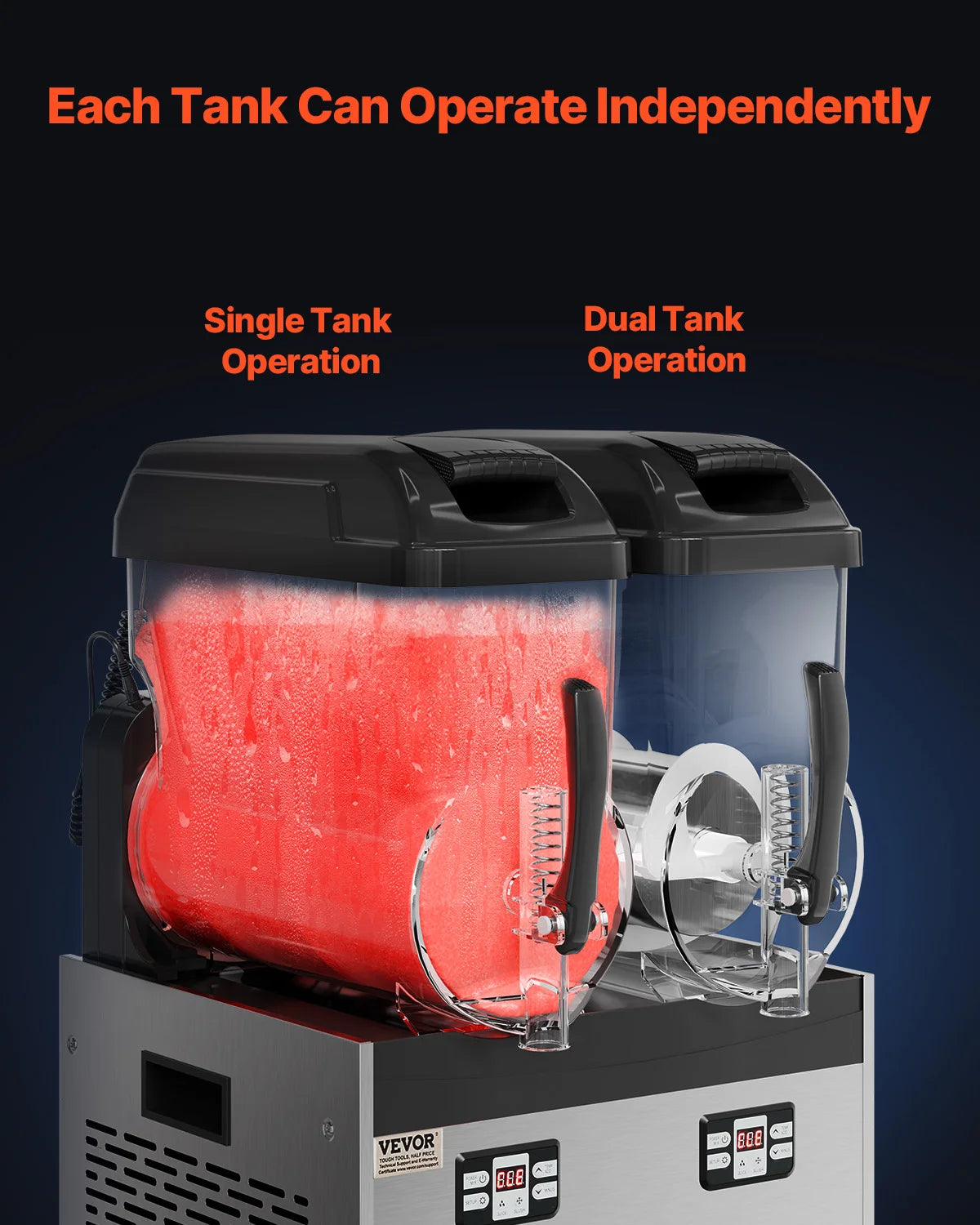 Machine à Granita Professionnelle 3×12 L — Triple Cuve, 144 Boissons