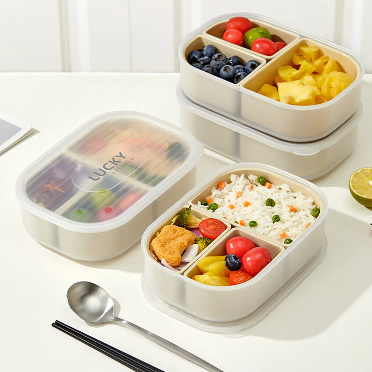 boîte à lunch écologique trois compartiments