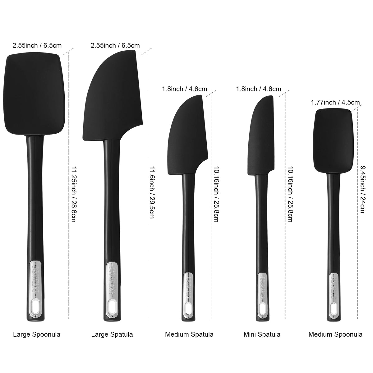 spatules en silicone polyvalentes pour pâtisserie