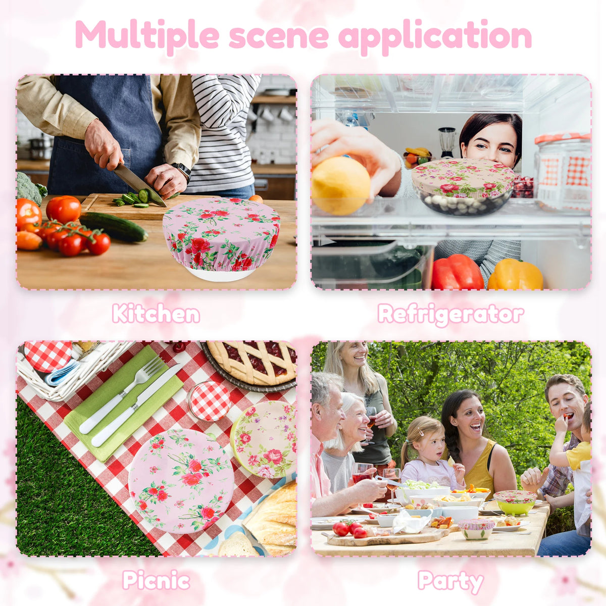 couvercles réutilisables en tissu pour aliments