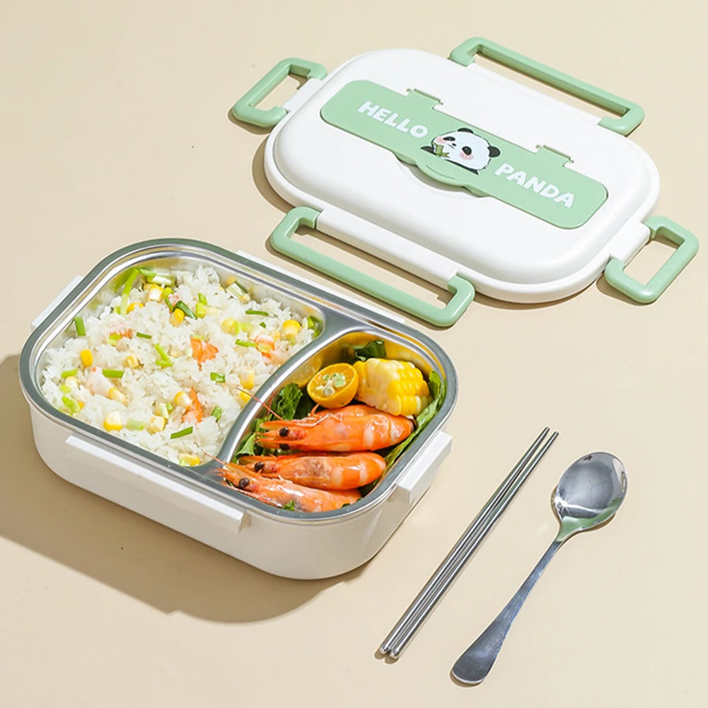 bento inox fonctionnel avec couverts à emporter