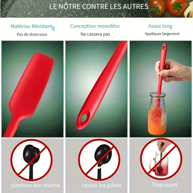 spatule longue cuisine silicone