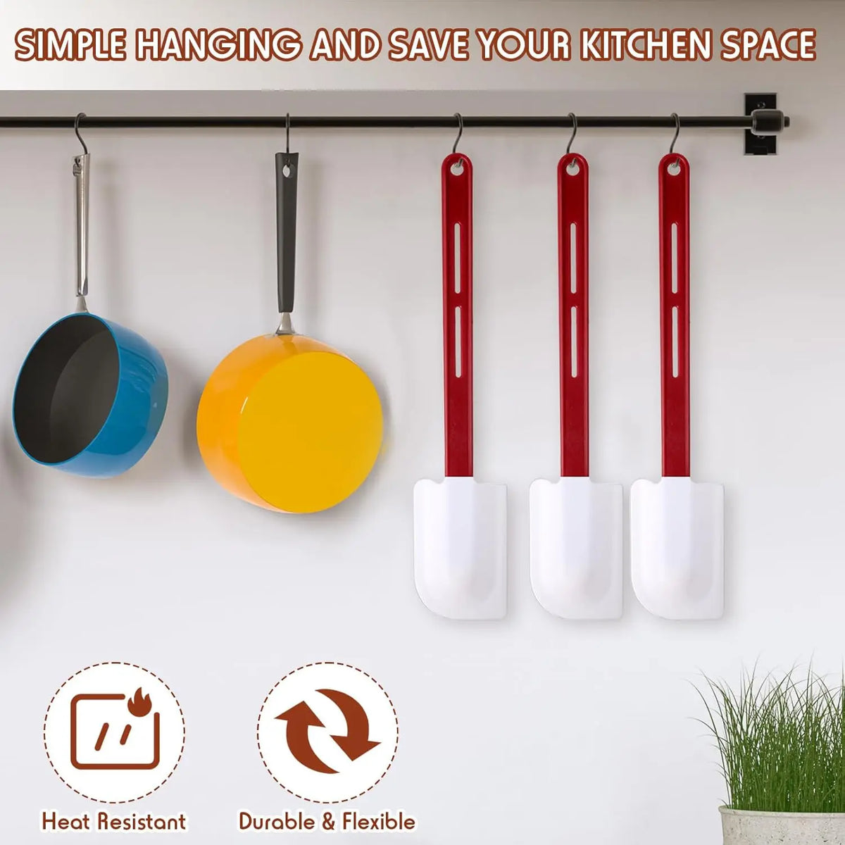 spatules en silicone résistantes à la chaleur