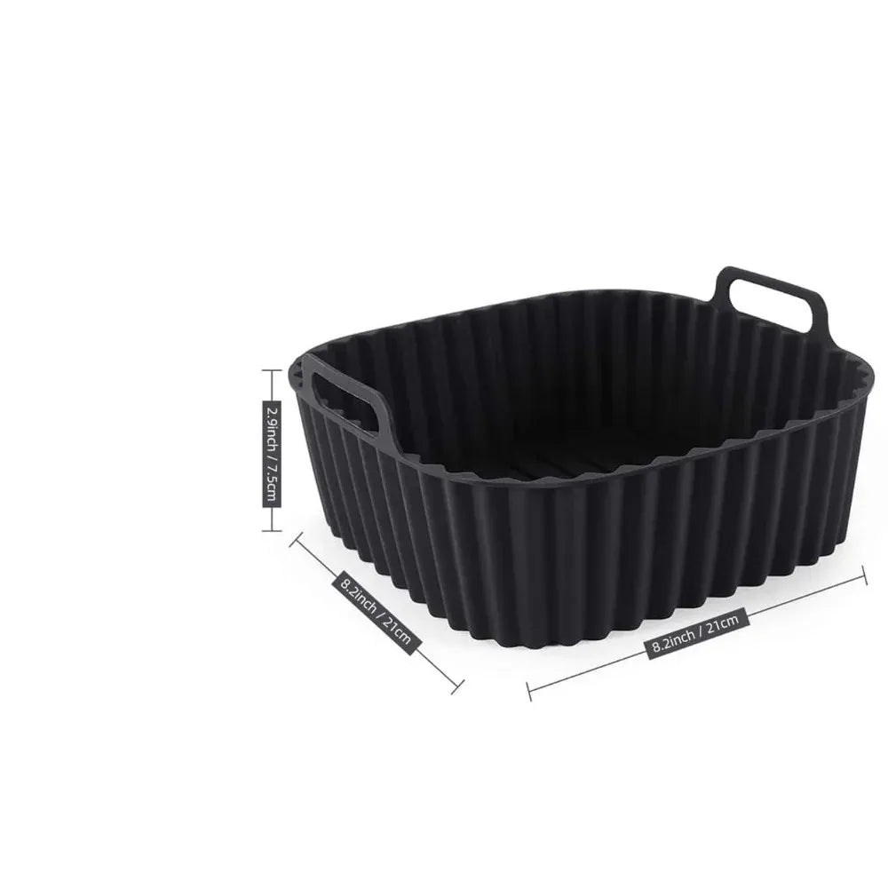 Moule Silicone Air Fryer Réutilisable Carré 25 cm - Antiadhésif Air Fryer