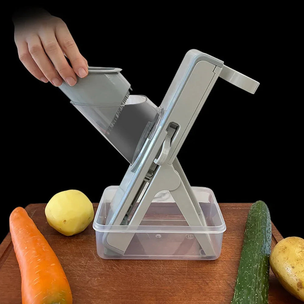 mandoline de cuisine avec rangement intégré