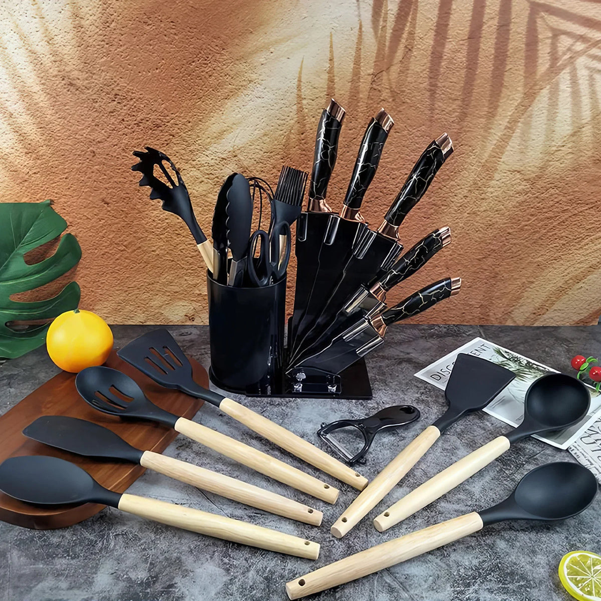 20 ustensiles de cuisine en silicone résistant à 230°C