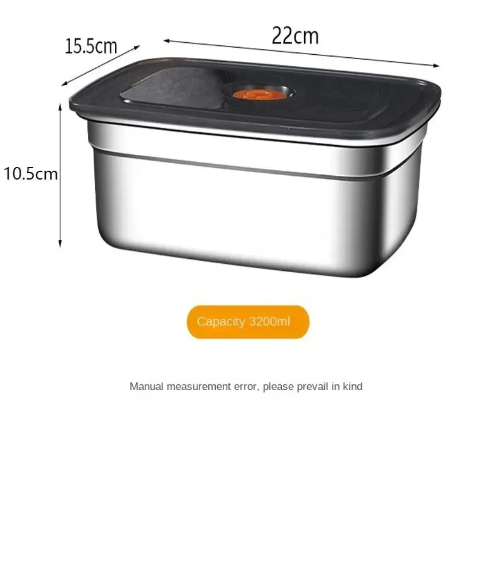 Boîte Hermétique Inox 3200ml Anti-fuite Compatible Micro-ondes Boîtes Hermétiques
