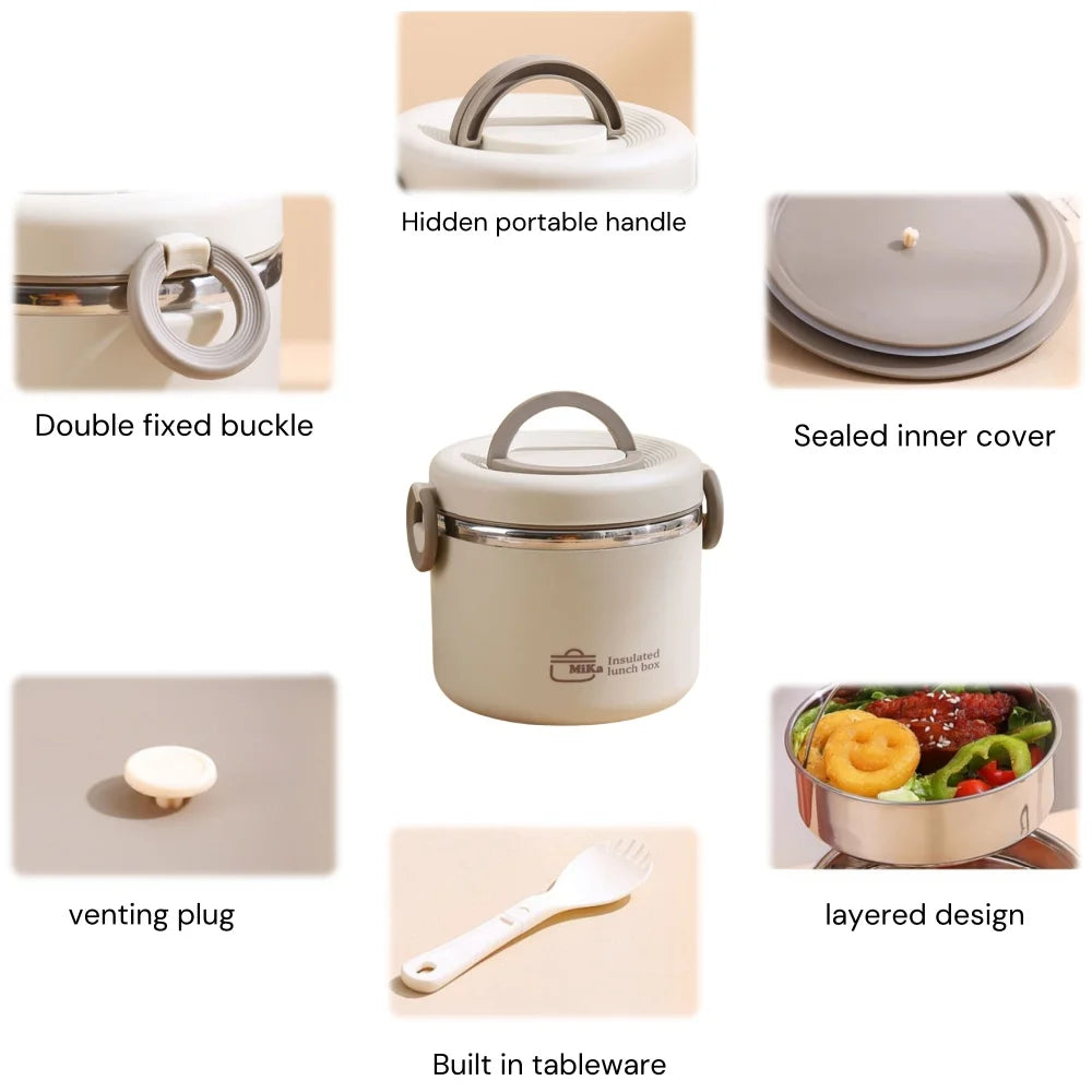boîte alimentaire design en acier inoxydable