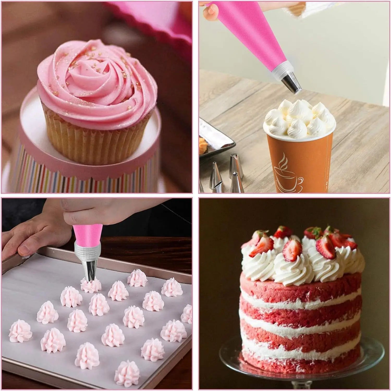 Set de Poches à Douille en Silicone avec 20 Accessoires pour Pâtisserie douillepoche
