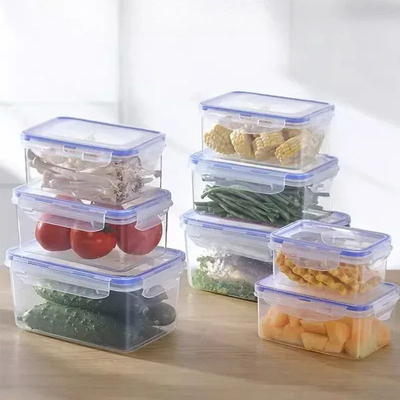 Boîte Hermétique Plastique avec Couvercle - Lot de 8 Pièces Boîtes Hermétiques
